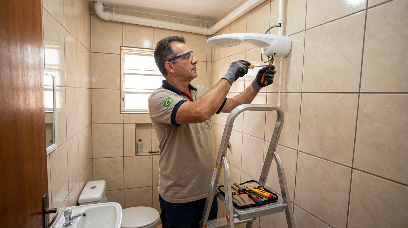 Instalação com pressurizador em Piracicaba-SP